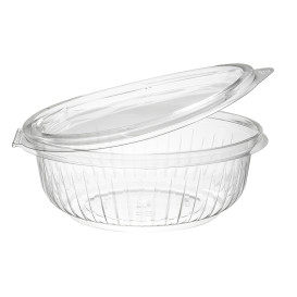Plastové Misky PET " Prezentační " s Víčkem Hladká 360ml (75 Kousky)