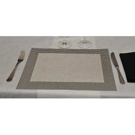 Papírové Prostírání 30x40cm se Strukturovaným Povrchem Černá 50g (500 Kousky)