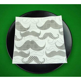 Ubrousky Airlaid " Knír " 40x40cm (600 Kousky)