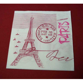 Papírové Ubrousky " Paris " 2 Vrstvé 40x40cm (600 Kousky)