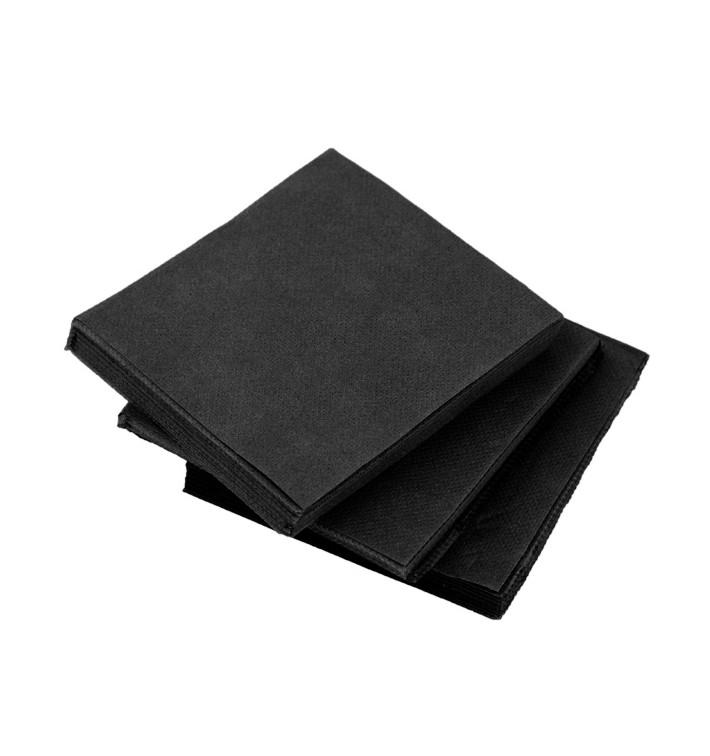 Papírové Ubrousky Mikrobod 20x20cm 2 Vrstvy Černá (100 Kousky) Papírové Ubrousky Mikrobod 20x20cm 2 Vrstvy Černá (100 Kousky)