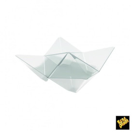 Misky pro Ochutnávky Origami PS Průhledný 103x103mm (25 Kousky)