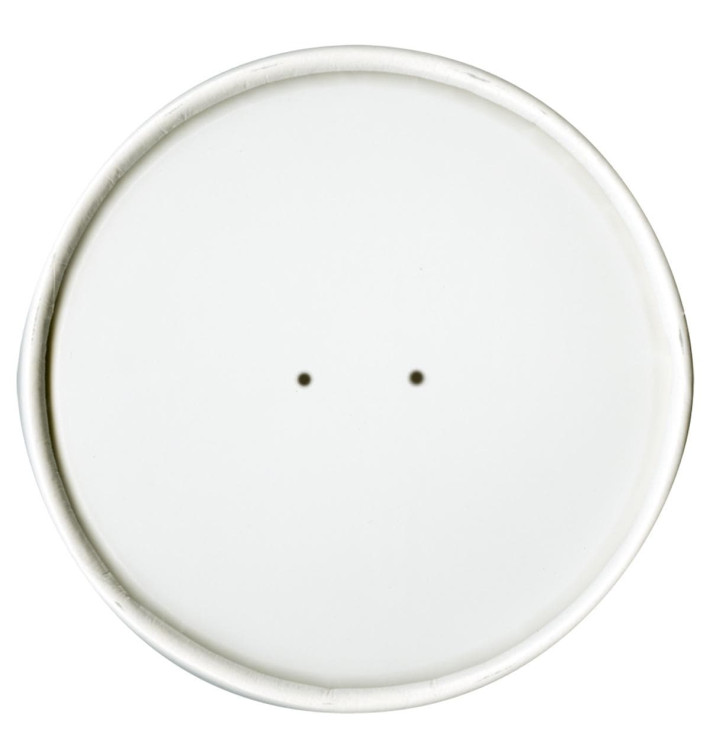 Ploché Víčko Papírové Bílý Ø11,7cm (25 Kousky) Ploché Víčko Papírové Bílý Ø11,7cm (25 Kousky)