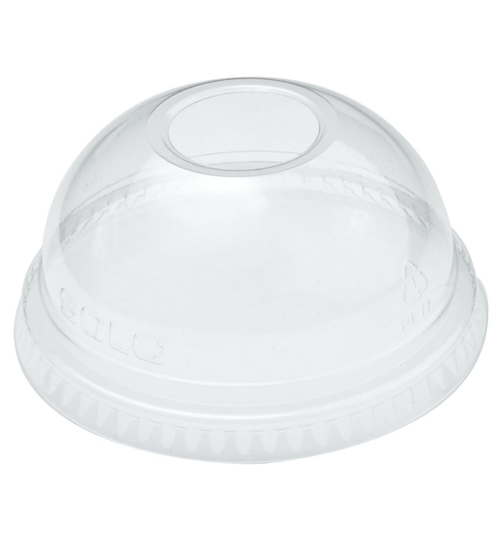 Plastové Víčko na Kelímek Vypouklé s Otvorem PET Krystal Ø7,8cm (100 Kousky) Plastové Víčko na Kelímek Vypouklé s Otvorem PET Krystal Ø7,8cm (100 Kousky)