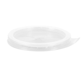 Ploché Víčko s Křížem a Rukojetí PS Průhledný Ø8cm (1000 Kousky)