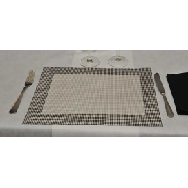 Papírové Prostírání 30x40cm se Strukturovaným Povrchem Černá 50g (2500 Kousky)