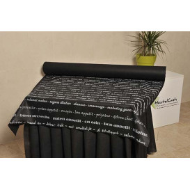 Ubrusy na Roli Novotex Černá " Dobrou Chuť " 1,2x50m P40cm (6 Kousky)