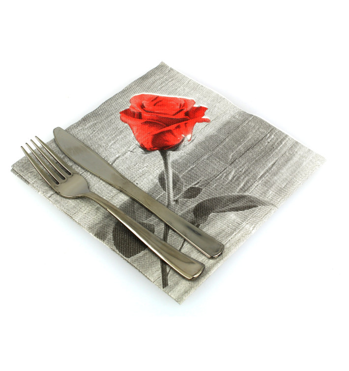 Ubrousky Airlaid " Růže " 40x40cm (50 Kousky) Ubrousky Airlaid " Růže " 40x40cm (50 Kousky)