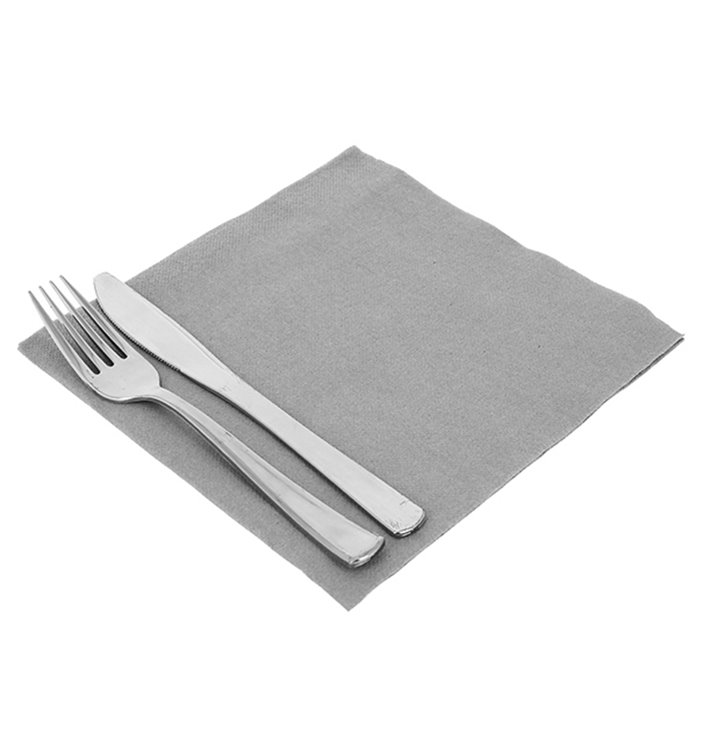 Ubrousky Airlaid Šedá 40x40cm (50 Kousky) Ubrousky Airlaid Šedá 40x40cm (50 Kousky)