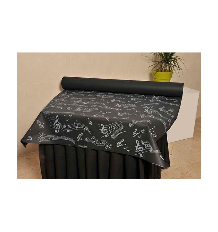 Ubrusy na Roli Novotex Černá " Hudba " 1,2x50m P40cm (6 Kousky) Ubrusy na Roli Novotex Černá " Hudba " 1,2x50m P40cm (6 Kousky)