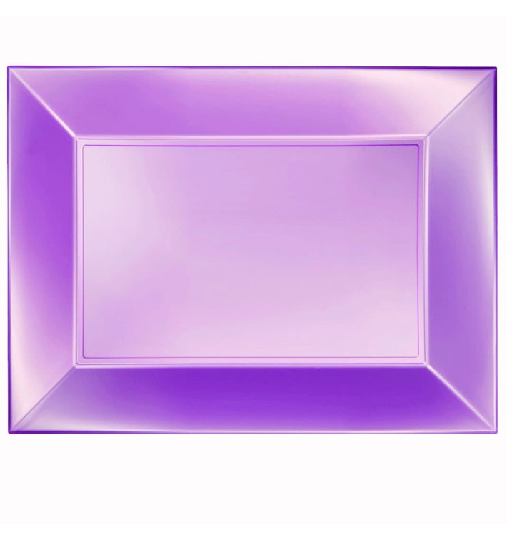 Podnos Plastový Fialový Pěkný Pearl PP 345x230mm (60 Kousky) Podnos Plastový Fialový Pěkný Pearl PP 345x230mm (60 Kousky)