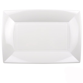 Podnos Plastový Bílý Pěkný PP 345x230mm (6 Kousky)