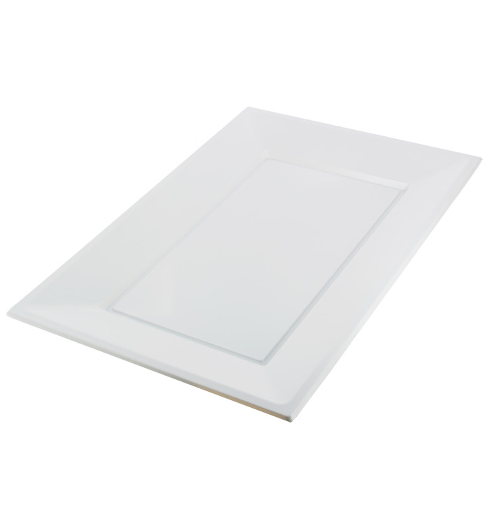 Podnos Plastový Bílá 330x225mm (25 Kousky) Podnos Plastový Bílá 330x225mm (25 Kousky)
