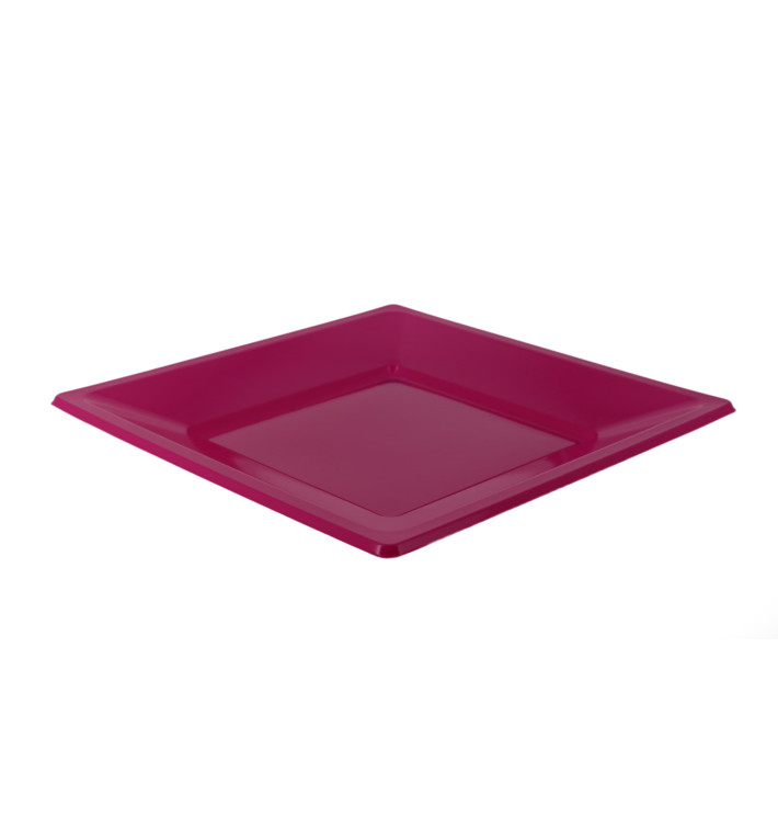 Plastové Talíř Plochá Čtvercový Fuchsie 170mm (25 Kousky) Plastové Talíř Plochá Čtvercový Fuchsie 170mm (25 Kousky)