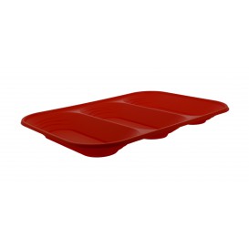 Podnos Plastový PP " X-Table " 3 Vrstvami Červené 330x230mm (2 Kousky)
