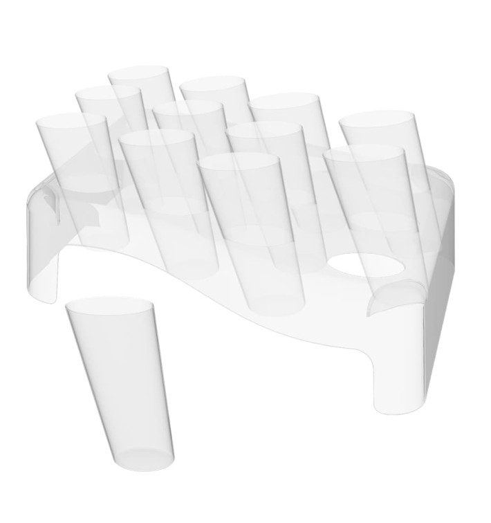 Kužel Clear 75ml se Stojanem 180x260 mm (5 Kousky) Kužel Clear 75ml se Stojanem 180x260 mm (5 Kousky)
