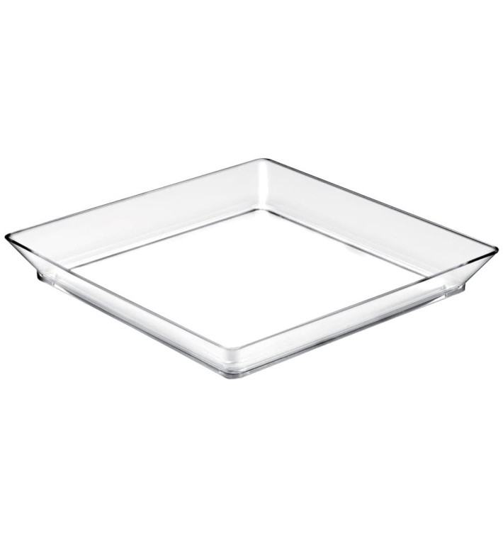 Podnos pro Ochutnávky Střední Průhledný 13x13 cm (12 Kousky) Podnos pro Ochutnávky Střední Průhledný 13x13 cm (12 Kousky)