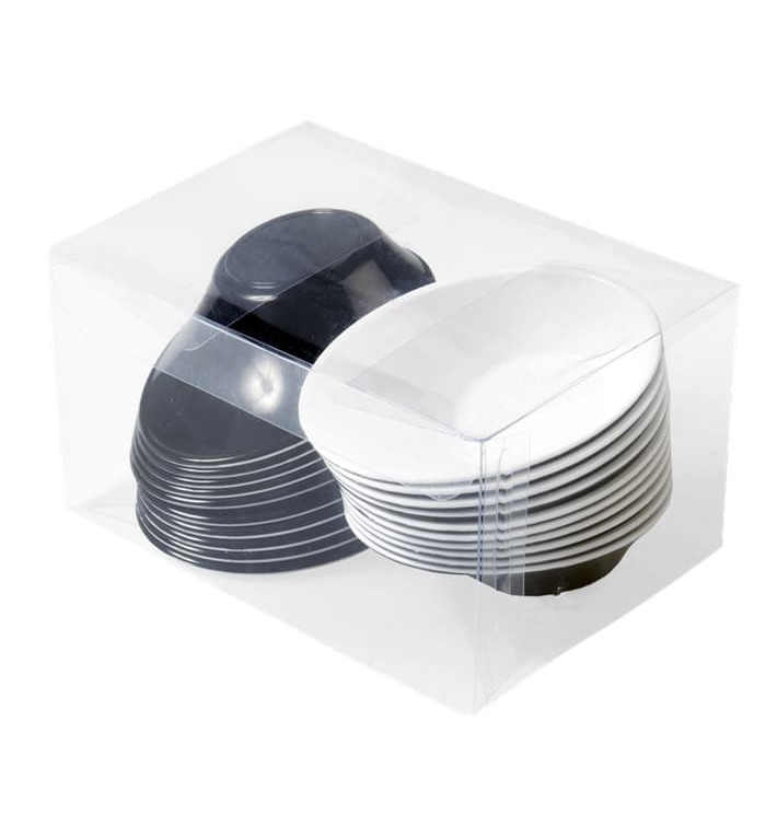 Plastové Misky " odo " Bílý a Černá 50 ml (20 Kousky) Plastové Misky " odo " Bílý a Černá 50 ml (20 Kousky)