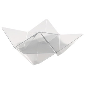 Misky pro Ochutnávky Origami PS Průhledný 103x103mm (25 Kousky)