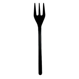 Mini Plastová Vidlička pro Ochutnávky Černá 100 mm (1500 Kousky)