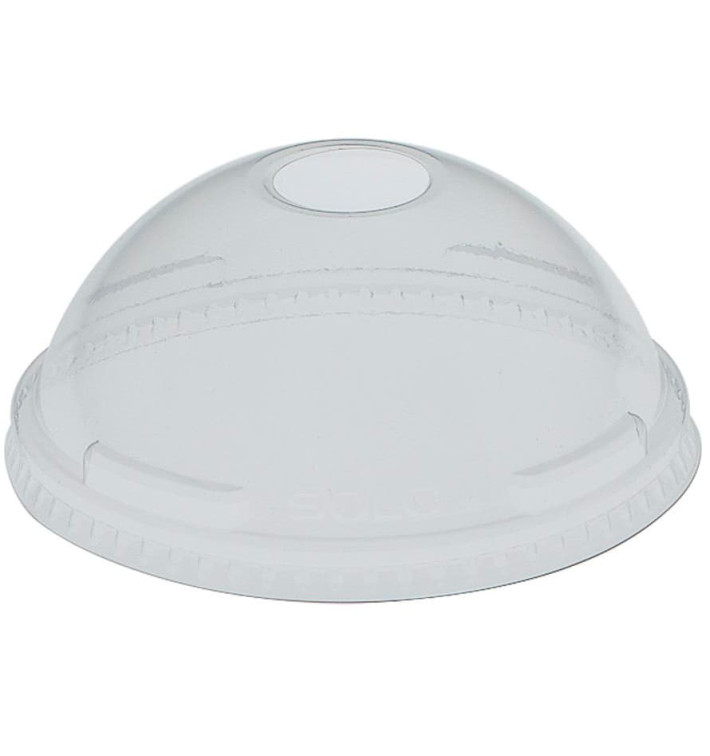 Plastové Víčko na Kelímek Vypouklé s Otvorem PET Krystal Ø10,7cm (25 Kousky) Plastové Víčko na Kelímek Vypouklé s Otvorem PET Krystal Ø10,7cm (25 Kousky)
