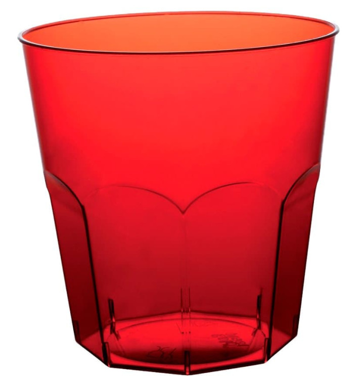 Plastové Kelímek Červené Průhledný PS Ø73mm 220ml (50 Kousky) Plastové Kelímek Červené Průhledný PS Ø73mm 220ml (50 Kousky)