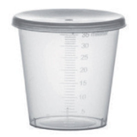 Odměrka s Víkem PP Průhledný 35ml Ø4,5cm (250 Kousky)