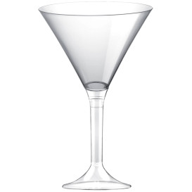 Plastové Sklenice na Koktejl s Černou Průhledný 185ml 2P (200 Kousky)