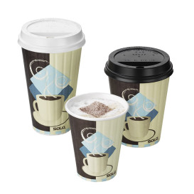 Víčko s Otvorem Kelímek 12, 16 a 20 Oz Ø8,9cm (100 Kousky)