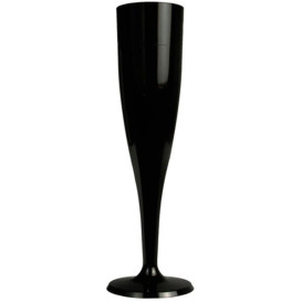 Plastové Sklenice na Cava Černá 115ml 1P (6 Kousky)