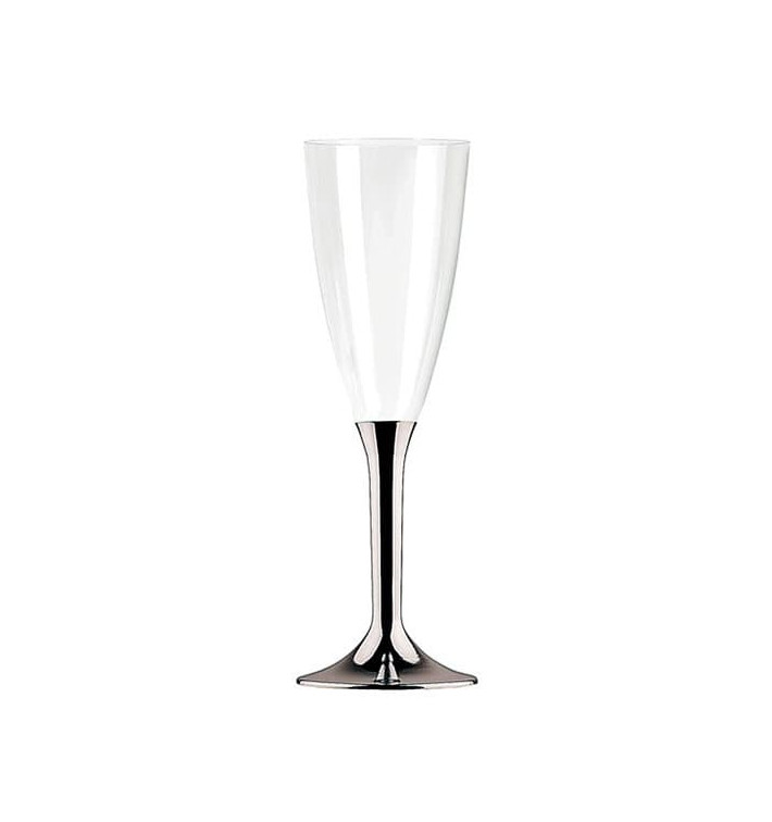 Plastové Sklenice Cava s Černou Stříbrný 100ml (100 Kousky) Plastové Sklenice Cava s Černou Stříbrný 100ml (100 Kousky)