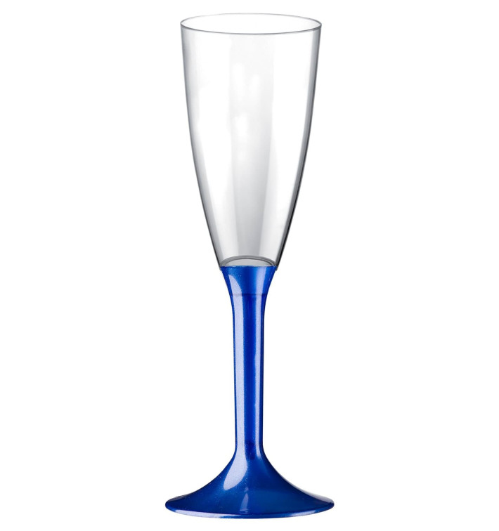Plastové Sklenice Cava s Černou Modrý Perlový 120ml 2P (200 Kousky) Plastové Sklenice Cava s Černou Modrý Perlový 120ml 2P (200 Kousky)