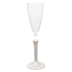 Plastové Sklenice Cava s Černou Béžový 120ml 2P (200 Kousky)