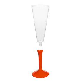 Plastové Sklenice Cava s Černou Červené 160ml 2P (20 Kousky)