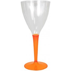 Plastové Sklenice na Víno s Černou Oranžový 130ml (6 Kousky)