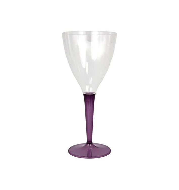 Plastové Sklenice na Víno s Černou Lilek 130ml (6 Kousky) Plastové Sklenice na Víno s Černou Lilek 130ml (6 Kousky)