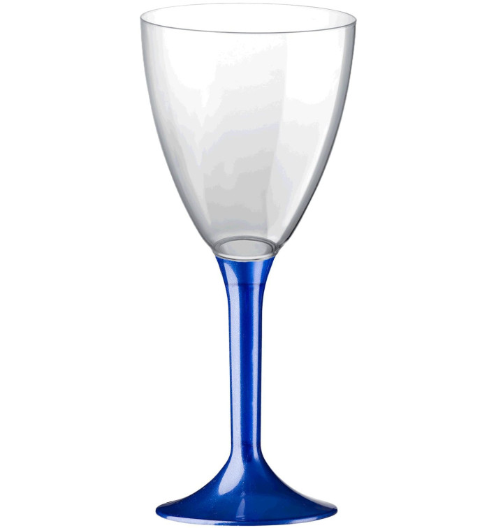 Plastové Sklenice na Víno s Černou s Černou Modrý Perlový 180ml 2P (200 Kousky) Plastové Sklenice na Víno s Černou s Černou Modrý Perlový 180ml 2P (200 Kousky)