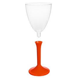 Plastové Sklenice na Víno s Černou Červené 180ml 2P (200 Kousky)