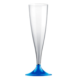 Plastové Sklenice Cava s Černou Modrý Mediterraneo 140ml 2P (20 Kousky)