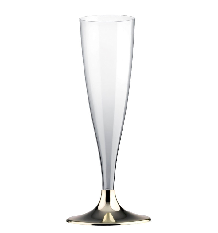 Plastové Sklenice Cava s Černou Zlato Pochromovaný 140ml 2P (400 Kousky) Plastové Sklenice Cava s Černou Zlato Pochromovaný 140ml 2P (400 Kousky)