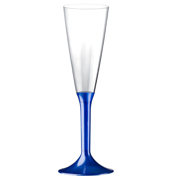 Plastové Sklenice Cava s Černou Modrý Perlový 160ml 2P (200 Kousky) Plastové Sklenice Cava s Černou Modrý Perlový 160ml 2P (200 Kousky)
