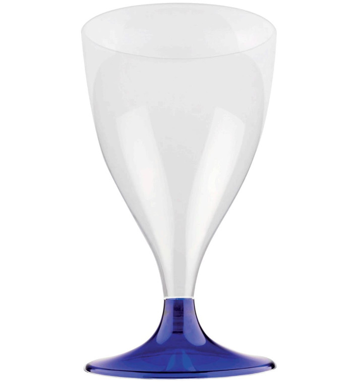 Plastové Sklenice na Víno s Černou Modrý Průhledný 200ml 2P (20 Kousky) Plastové Sklenice na Víno s Černou Modrý Průhledný 200ml 2P (20 Kousky)