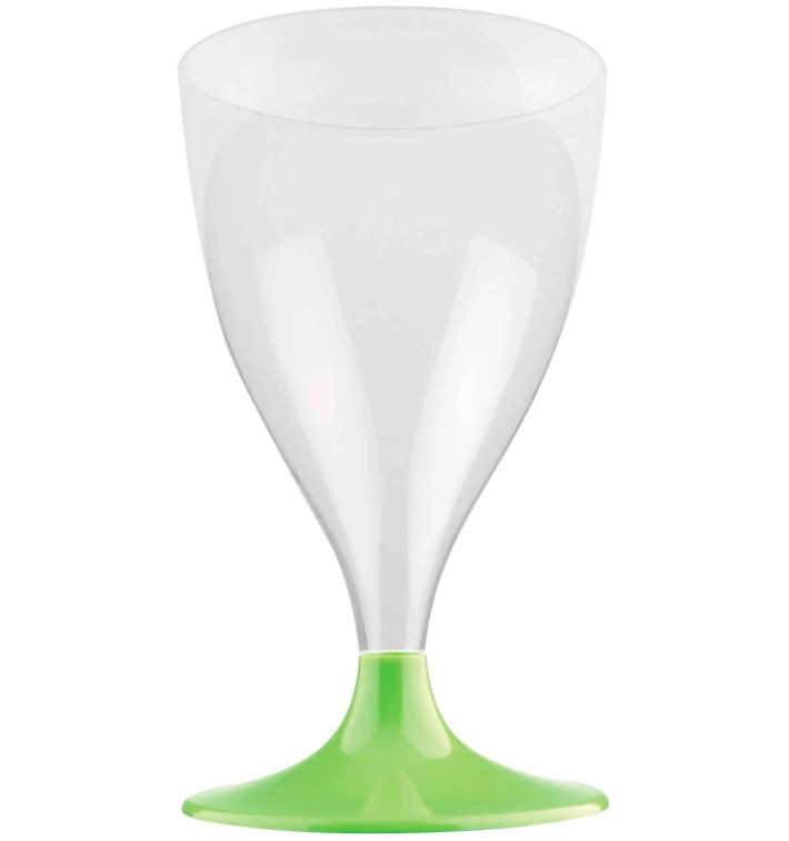 Plastové Sklenice na Víno s Černou Zelené Vápno 200ml 2P (20 Kousky) Plastové Sklenice na Víno s Černou Zelené Vápno 200ml 2P (20 Kousky)