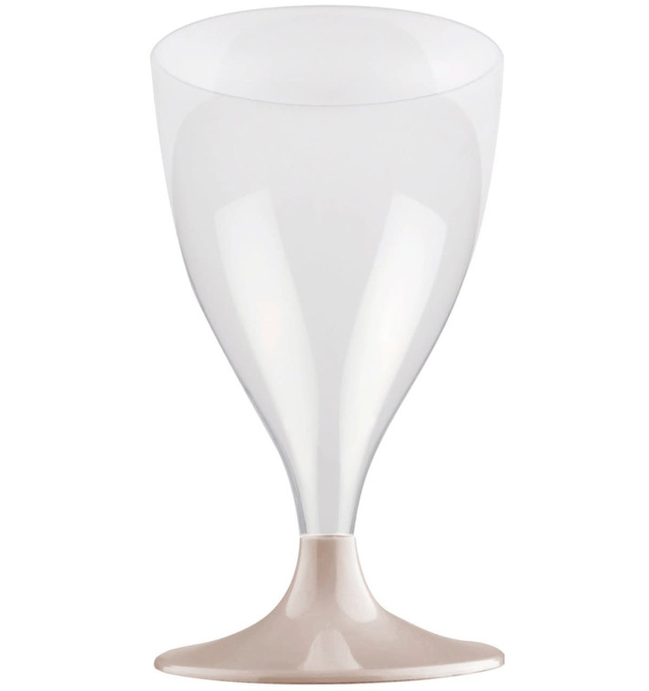 Plastové Sklenice na Víno s Černou Béžový 200ml 2P (400 Kousky) Plastové Sklenice na Víno s Černou Béžový 200ml 2P (400 Kousky)