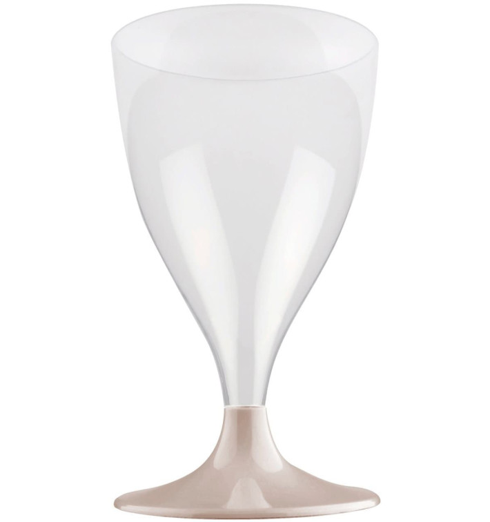 Plastové Sklenice na Víno s Černou Krémový 200ml 2P (400 Kousky) Plastové Sklenice na Víno s Černou Krémový 200ml 2P (400 Kousky)