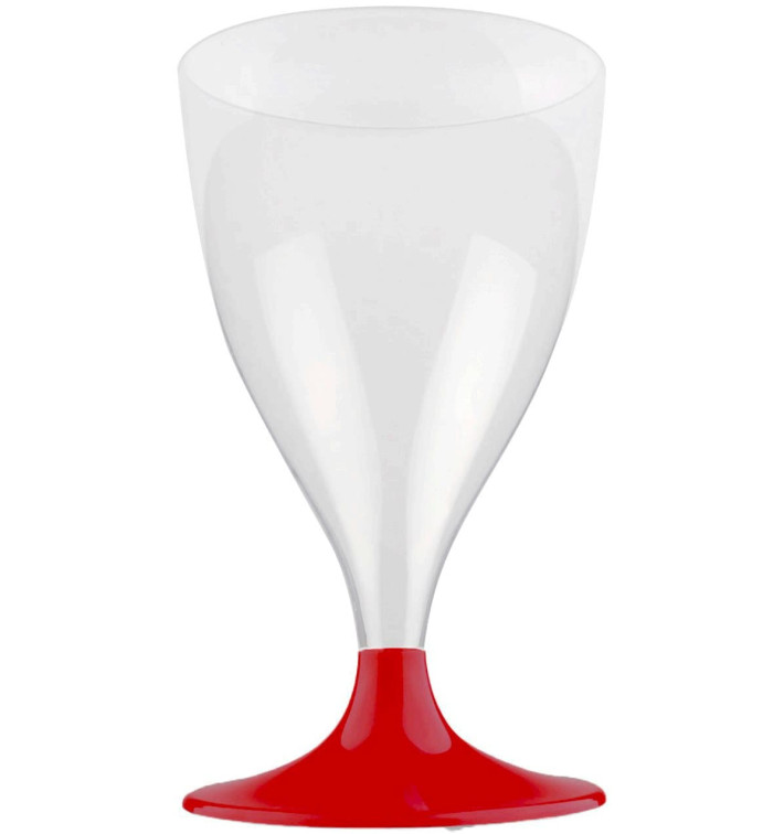 Plastové Sklenice na Víno s Černou Bordeaux 200ml 2P (20 Kousky) Plastové Sklenice na Víno s Černou Bordeaux 200ml 2P (20 Kousky)