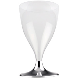 Plastové Sklenice na Víno s Nikl Černou Pochromovaný 200ml 2P (400 Kousky)