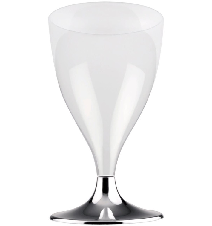 Plastové Sklenice na Víno s Nikl Černou Pochromovaný 200ml 2P (400 Kousky) Plastové Sklenice na Víno s Nikl Černou Pochromovaný 200ml 2P (400 Kousky)