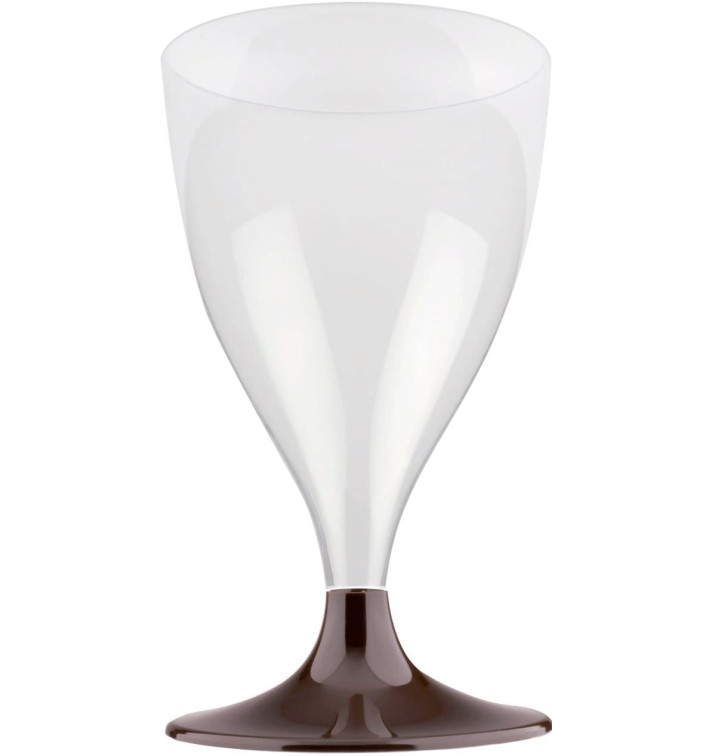 Plastové Sklenice na Víno s Černou Hnědý 200ml 2P (400 Kousky) Plastové Sklenice na Víno s Černou Hnědý 200ml 2P (400 Kousky)