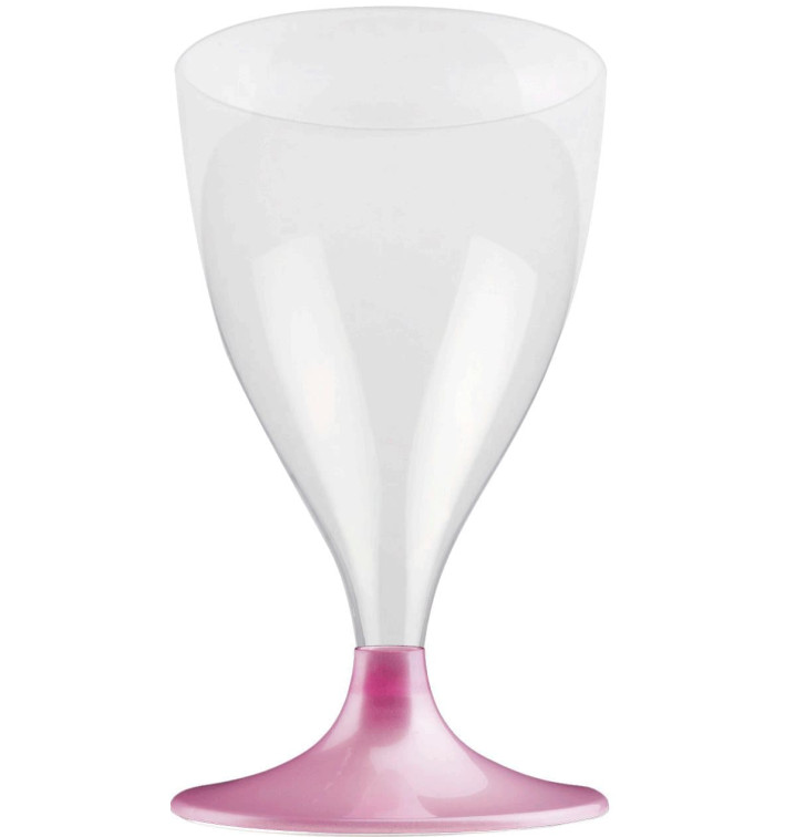 Plastové Sklenice na Víno s Černou Růžová Perlový 200ml 2P (20 Kousky) Plastové Sklenice na Víno s Černou Růžová Perlový 200ml 2P (20 Kousky)
